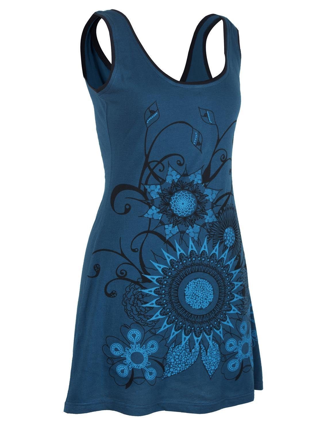 Sommerkleid Ärmelloses Blumenkleid mit weitem Ausschnitt