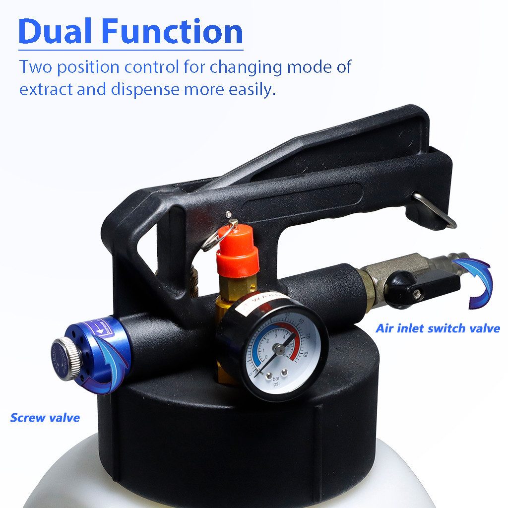 CCLIFE Ölabsaugpumpe Druckluft Ölwechsel Gerät Öleinfüllgerät Ölabsauger 6L/10L