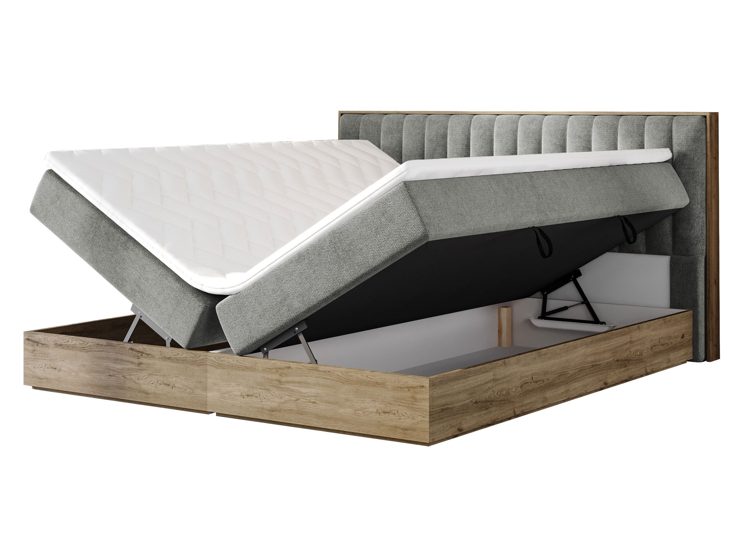 MIRJAN24 Boxspringbett Harmony (Matratze und Topper), mit zwei Bettkästen