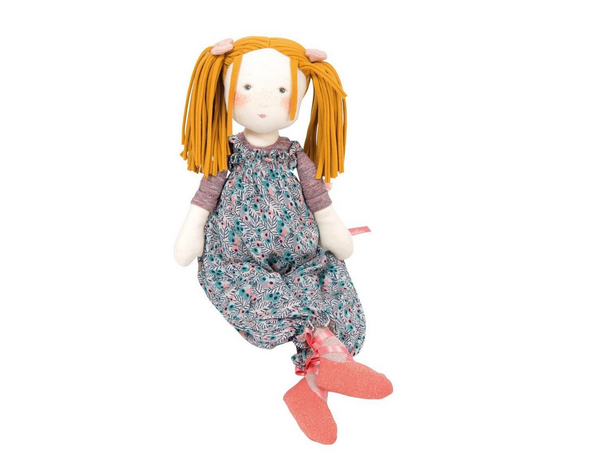 Moulin Roty Babypuppe Rosalies Stoffpuppe Violette weiche Puppe für Rollenspiel und Kuscheln (1-tlg), Stoffpuppe