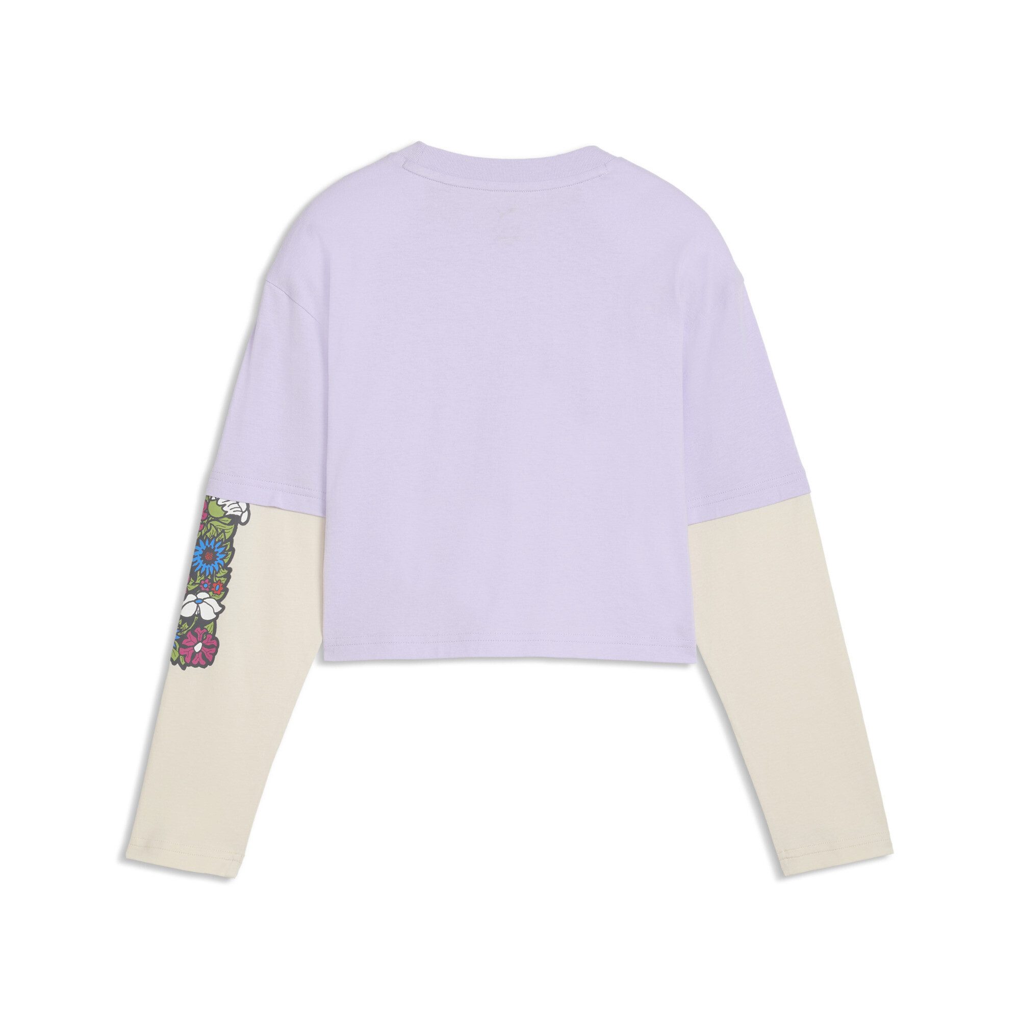 PUMA T-Shirt MID 90s Relaxed Layered Cropped Langarmshirt Mädchen – Bild 5 von 5