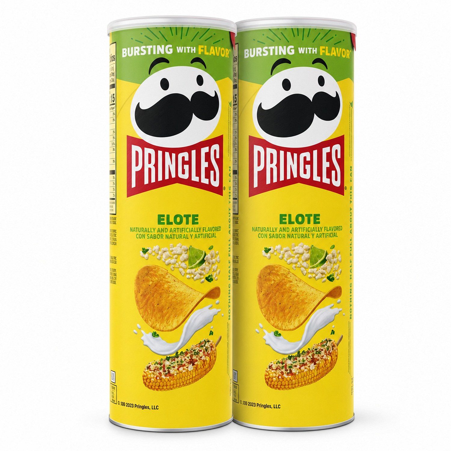 Pringles Knabberei, 2 x 158 g, Mexican Street Corn Potato Crisps
