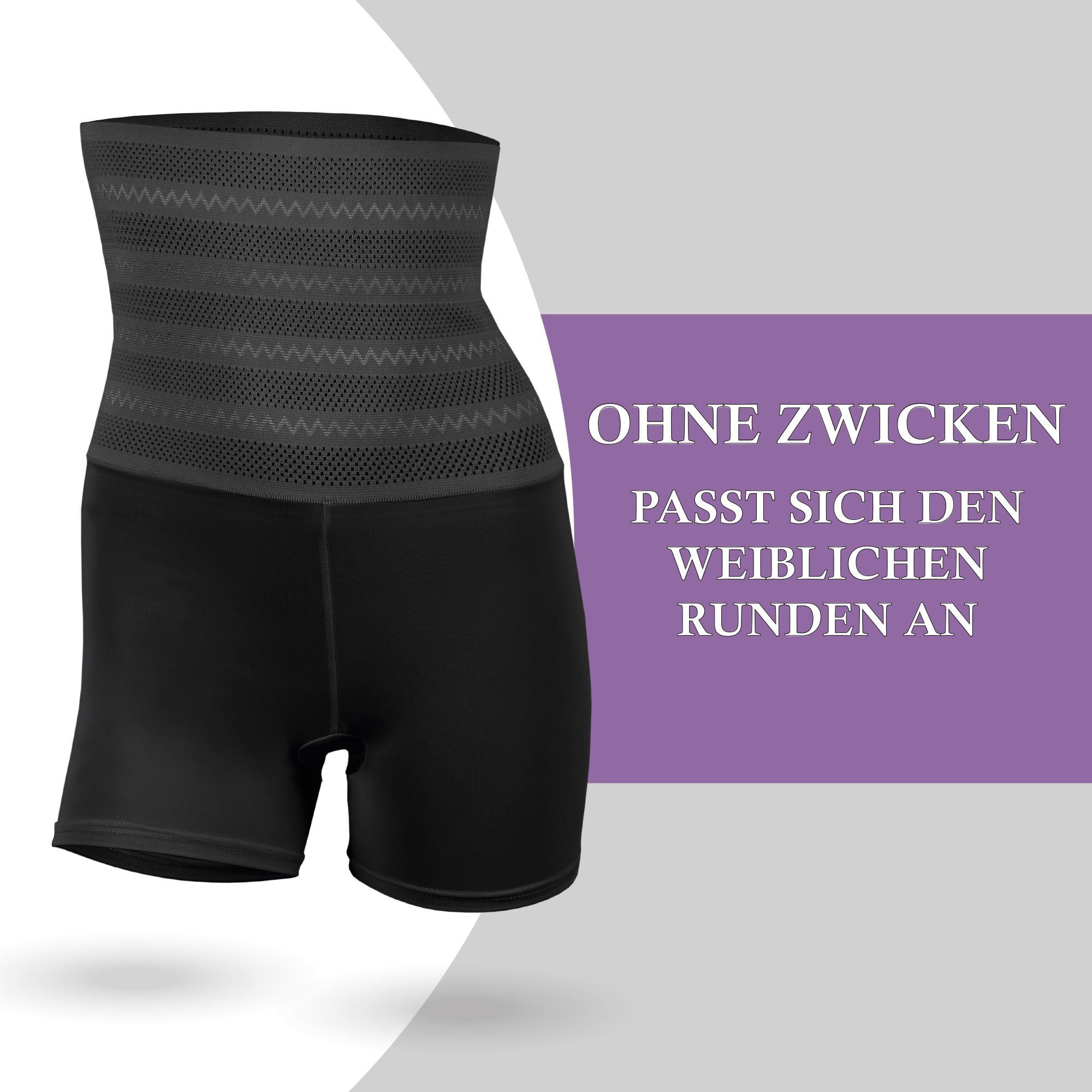 hemmy Fashion Miederslip Figurformender Mieder - Langbein Highwaist Miederpants Bauchweg Effekt, Shapewear Bodypants Hohe Taille