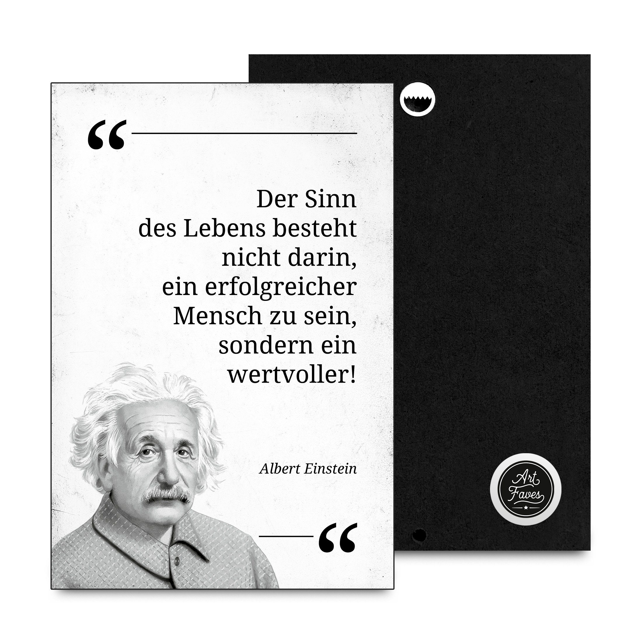 Holzbild Holzschild mit Spruch - Der Sinn des Lebens
