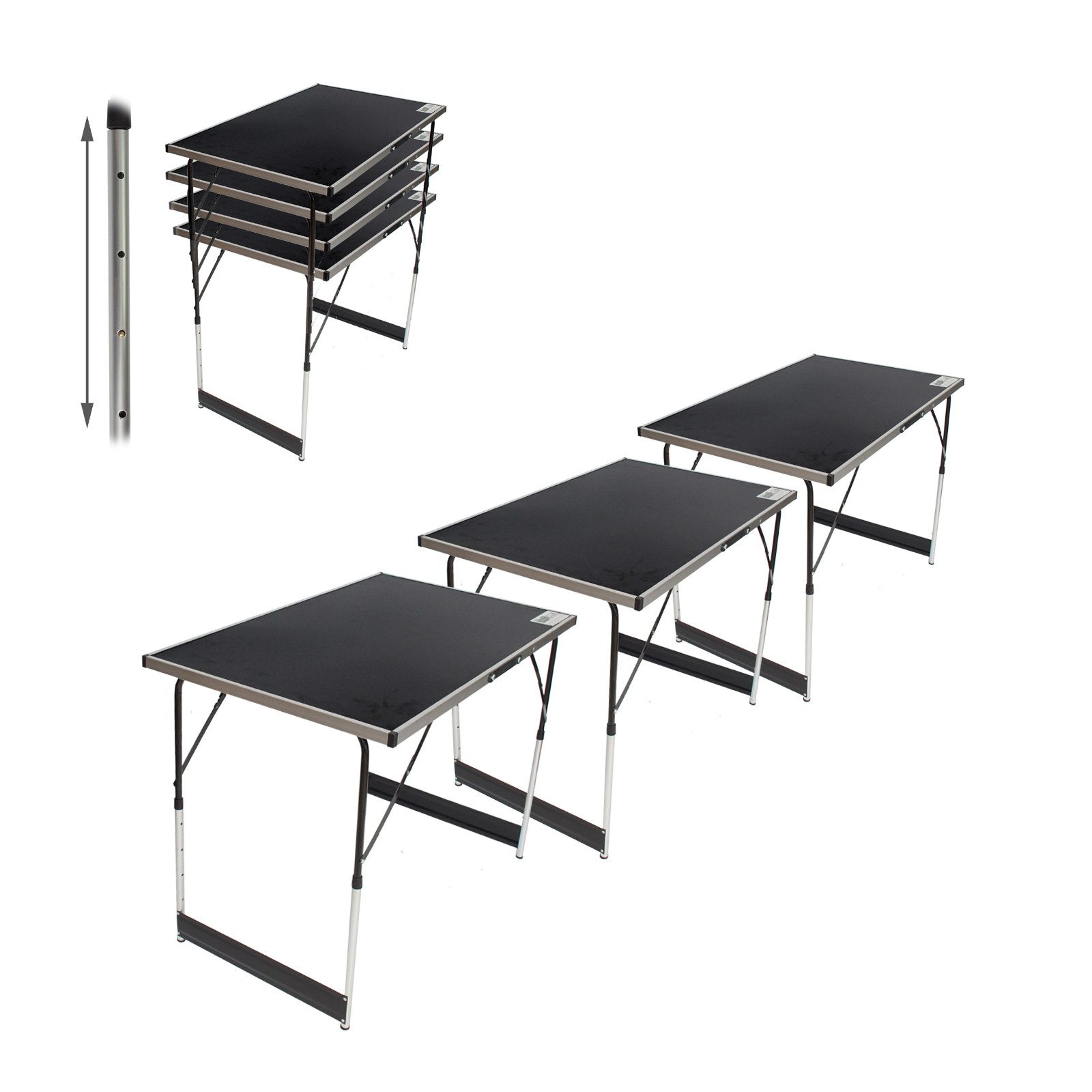 Klapptisch Multifunktionstisch Flohmarkttisch 3er Set Markttisch Klapptisch