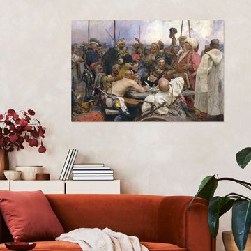 Posterlounge Wandfolie Ilya Efimovich Repin, Antwort der Saporoger Kosaken, Malerei
