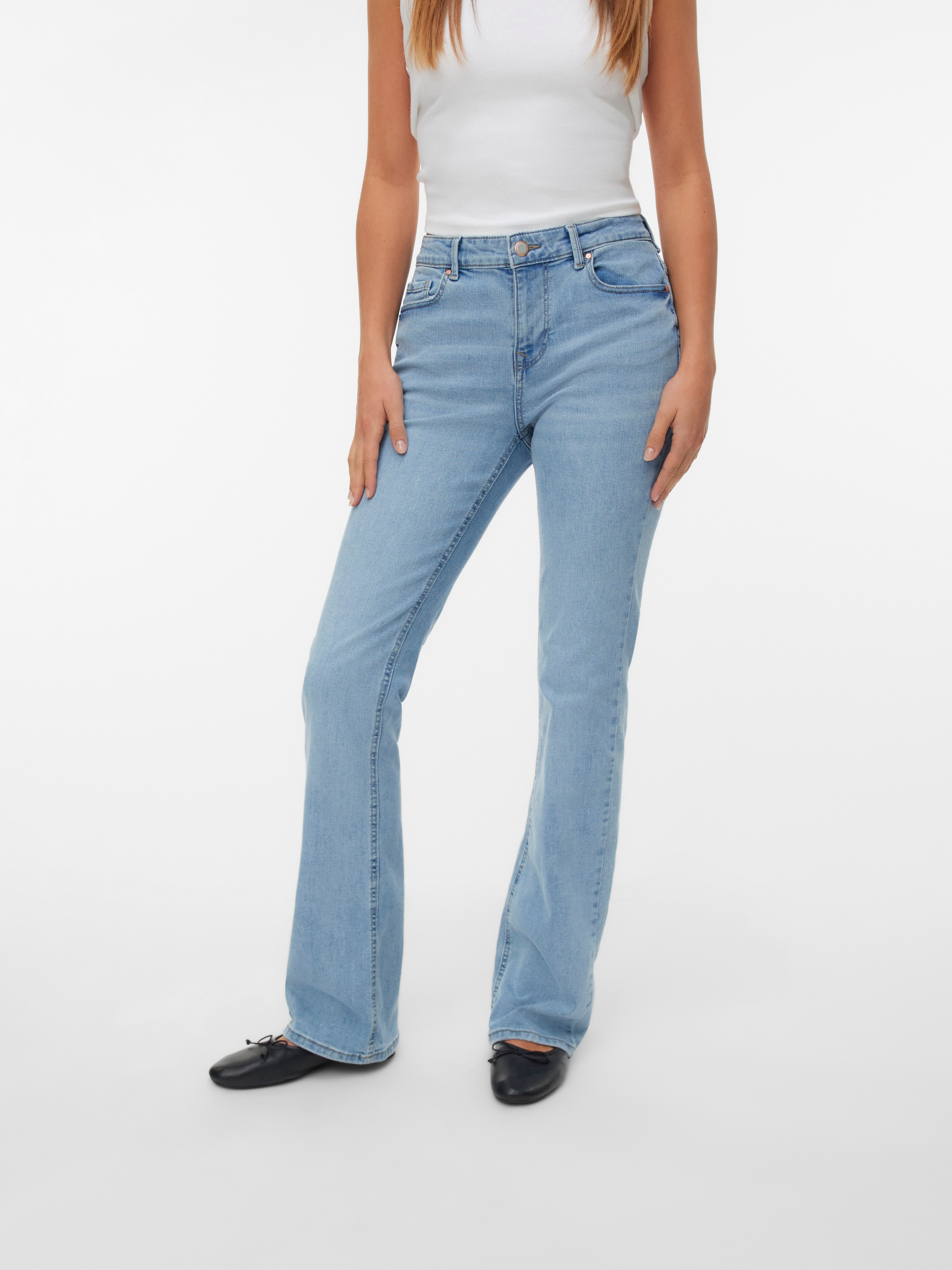 Vero Moda Bootcut-Jeans VMFLASH MR FLARED POCKET JNS RA3043 NOOS günstig online kaufen