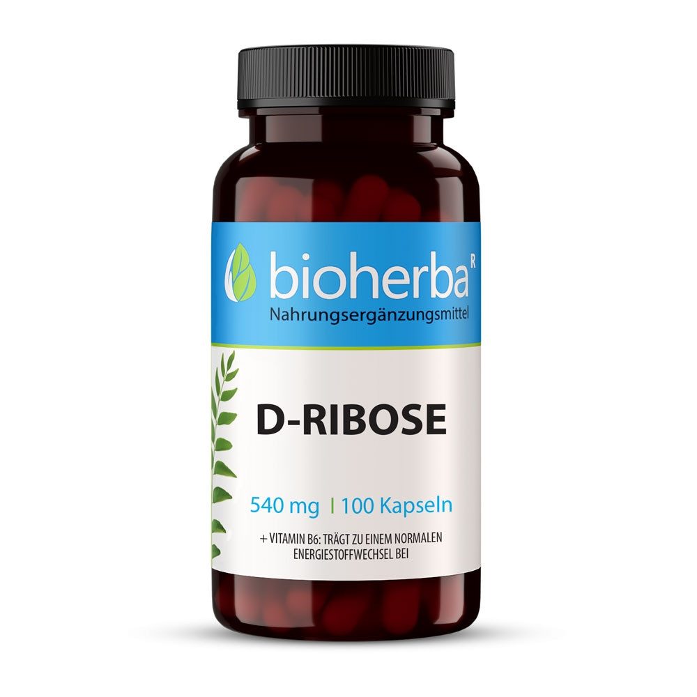 BIOHERBA R Bioherba D-Ribose 540 mg 100 Kapseln Nahrungsergänzungsmittel, 1 er