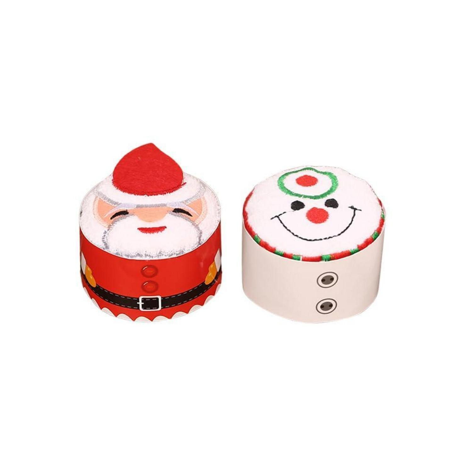 LuxusKollektion Waschlappen Weihnachts Waschlape Kinder 2er Set Baumwolle, (2-St)