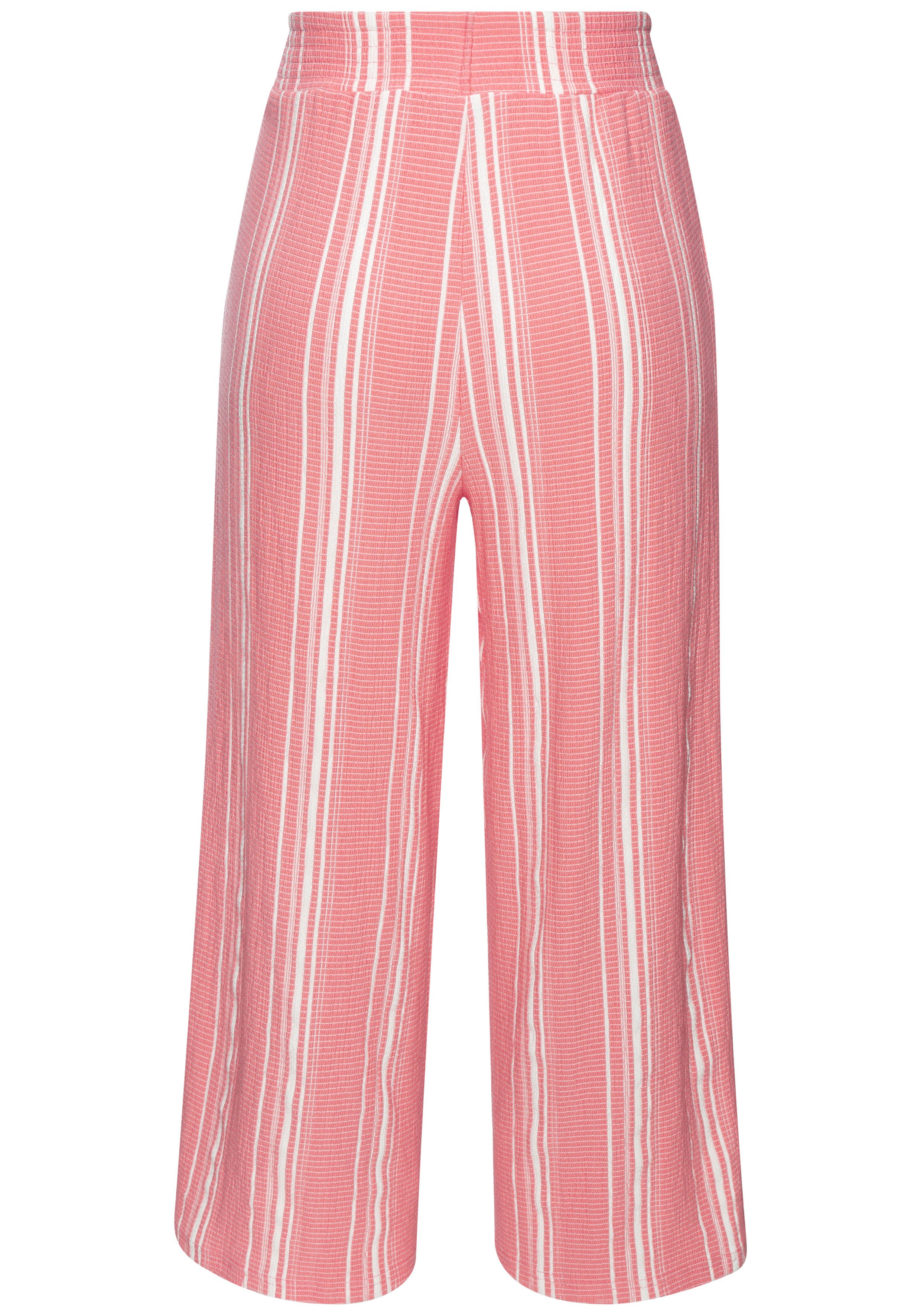 LASCANA 7/8-Hose mit locker-luftigem Bein aus strukturierter Ware, sommerliche Schlupfhose, Strandhose – Bild 4 von 5