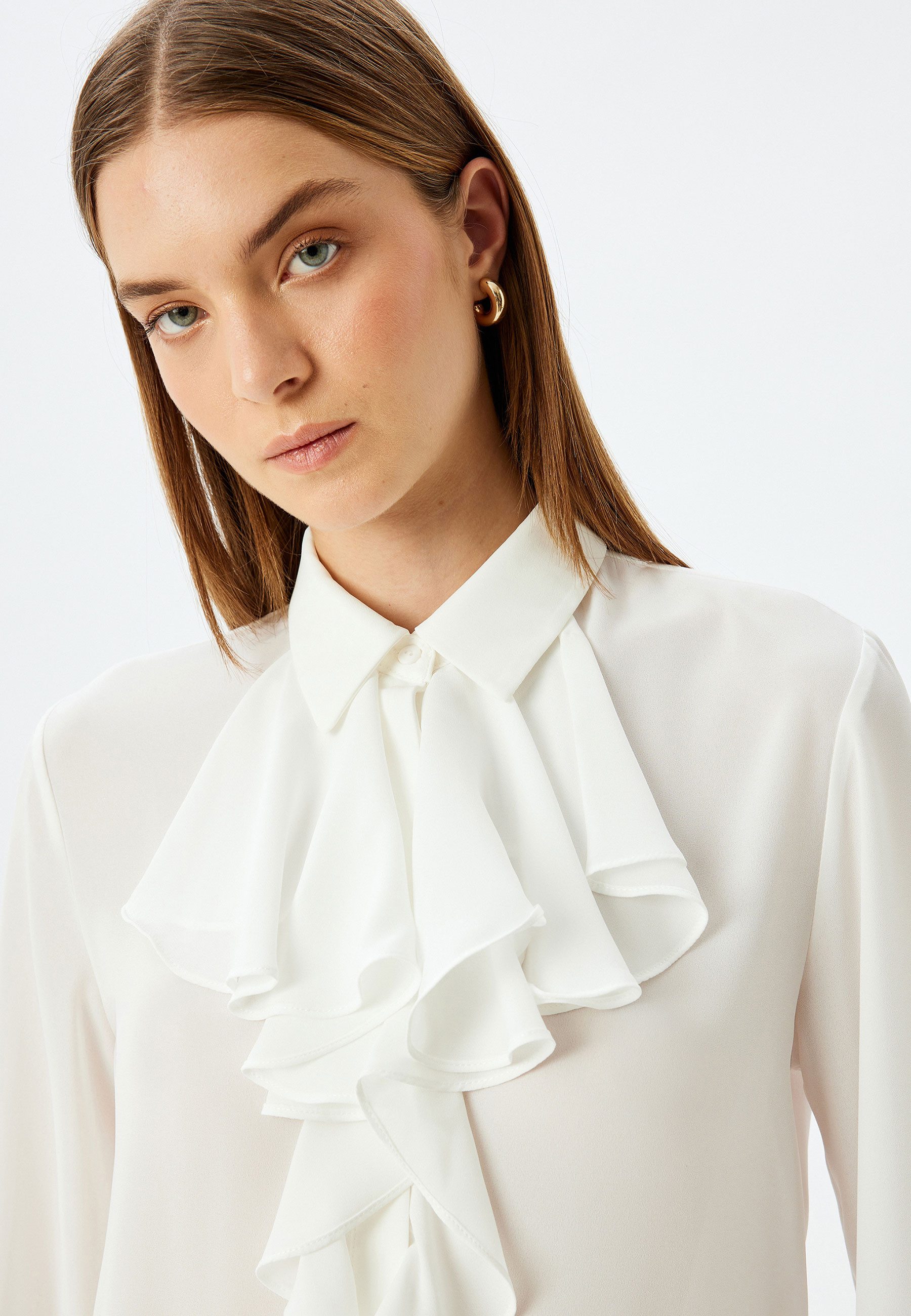 Koton Langarmshirt Schal Kragen Langärmelig Langarmshirt günstig online kaufen