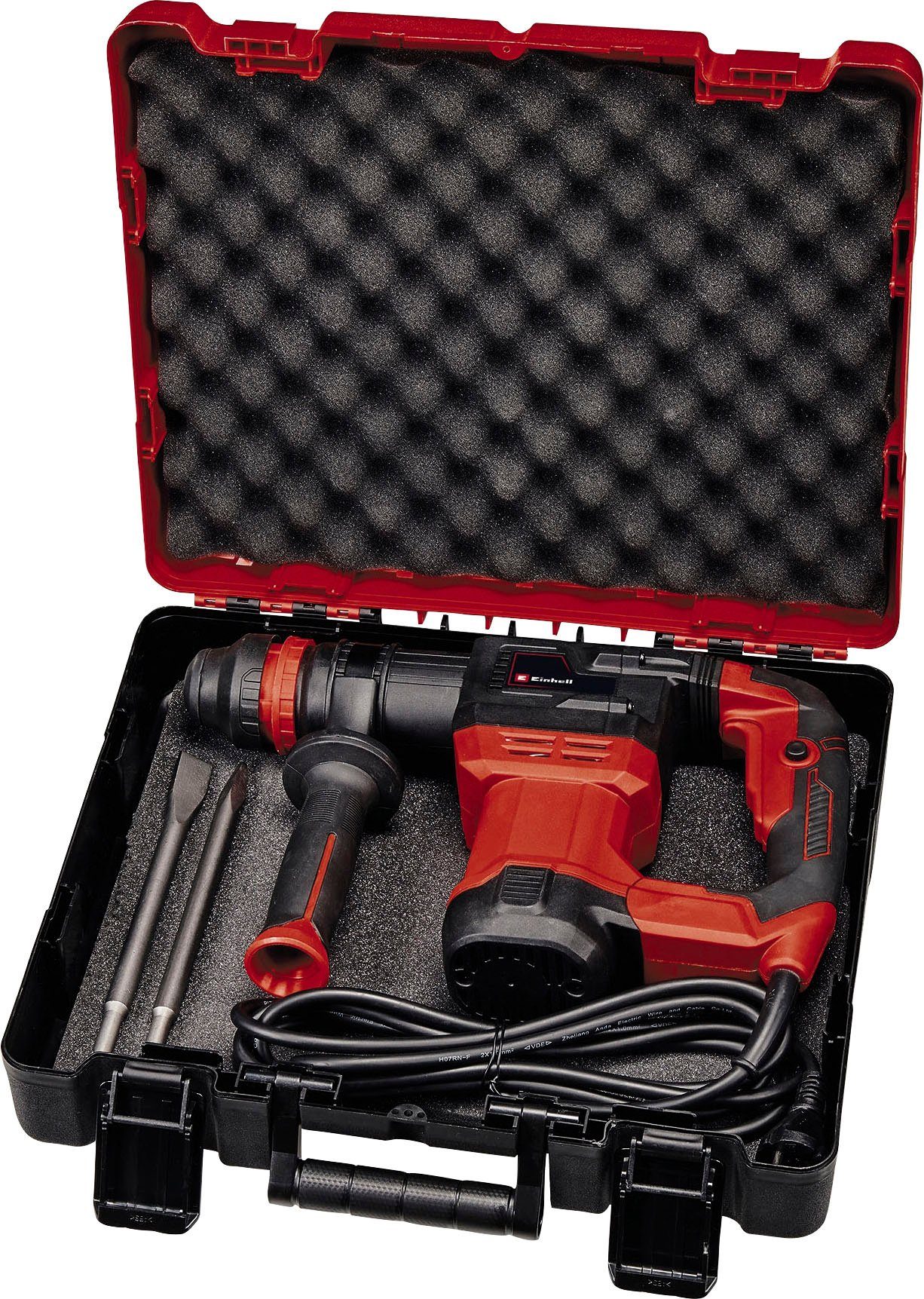 Einhell Abbruchhammer TE-DH 5, 750 in W, für SDS-Plus, inkl. Koffer und 2  Meißel, Kompakter und kraftvoller Abbruchhammer für leichte Stemmarbeiten