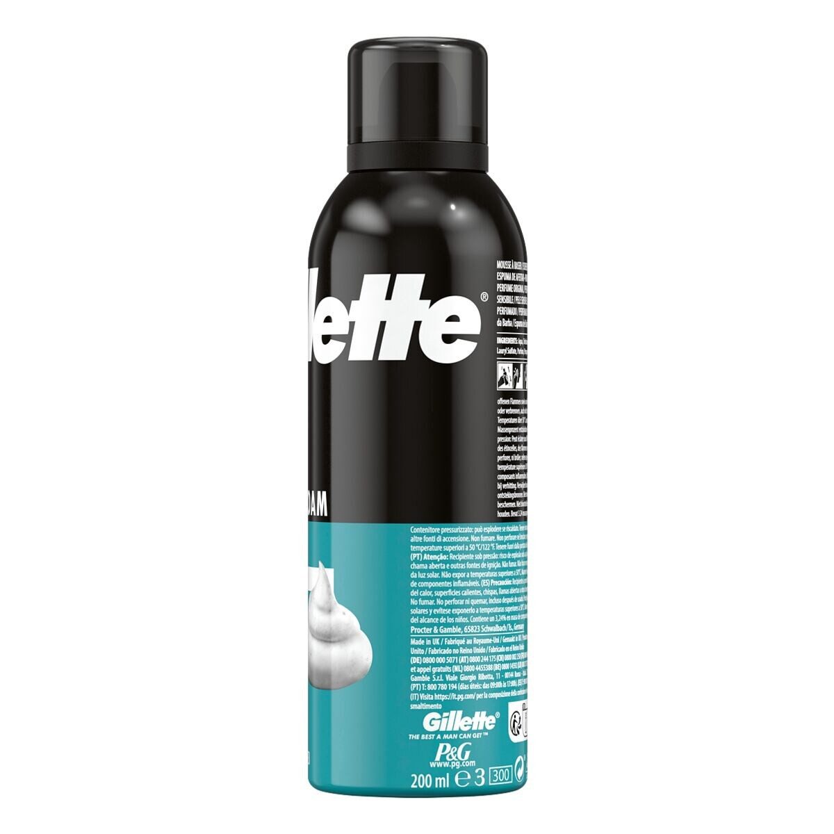 Gillette Rasierschaum Sensitive Basis, 250 ml