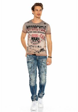 Cipo & Baxx Bequeme Jeans mit Kontrastnähten und Seitentaschen