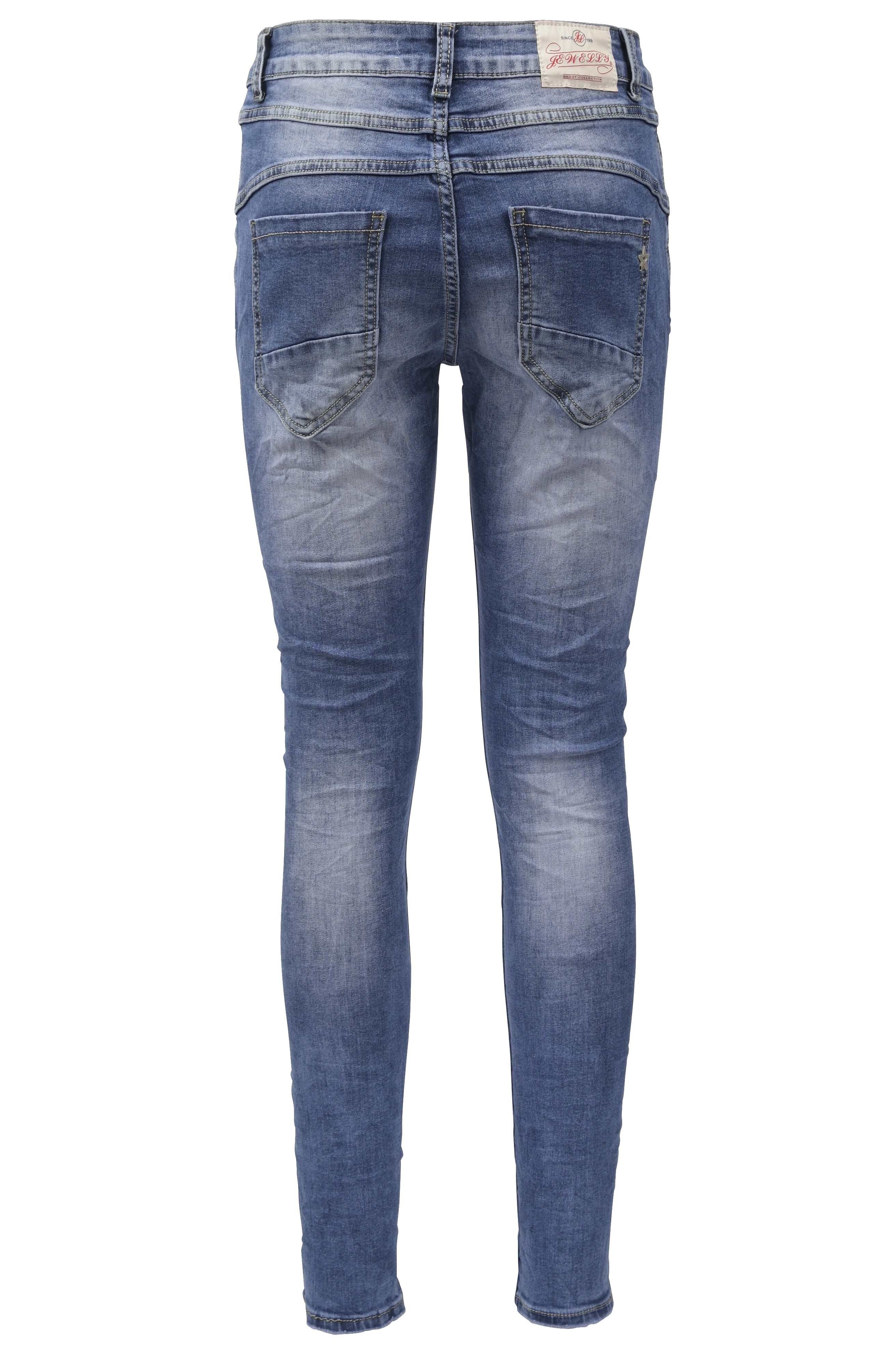 Jeans Regular-fit-Jeans Stretch Crash-Look Five-Pocket Jewelly im
