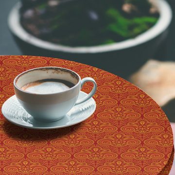 Abakuhaus Tischdecke Rundum-elastische Stofftischdecke, Ethnisch Warme Farben Tradition Verziert