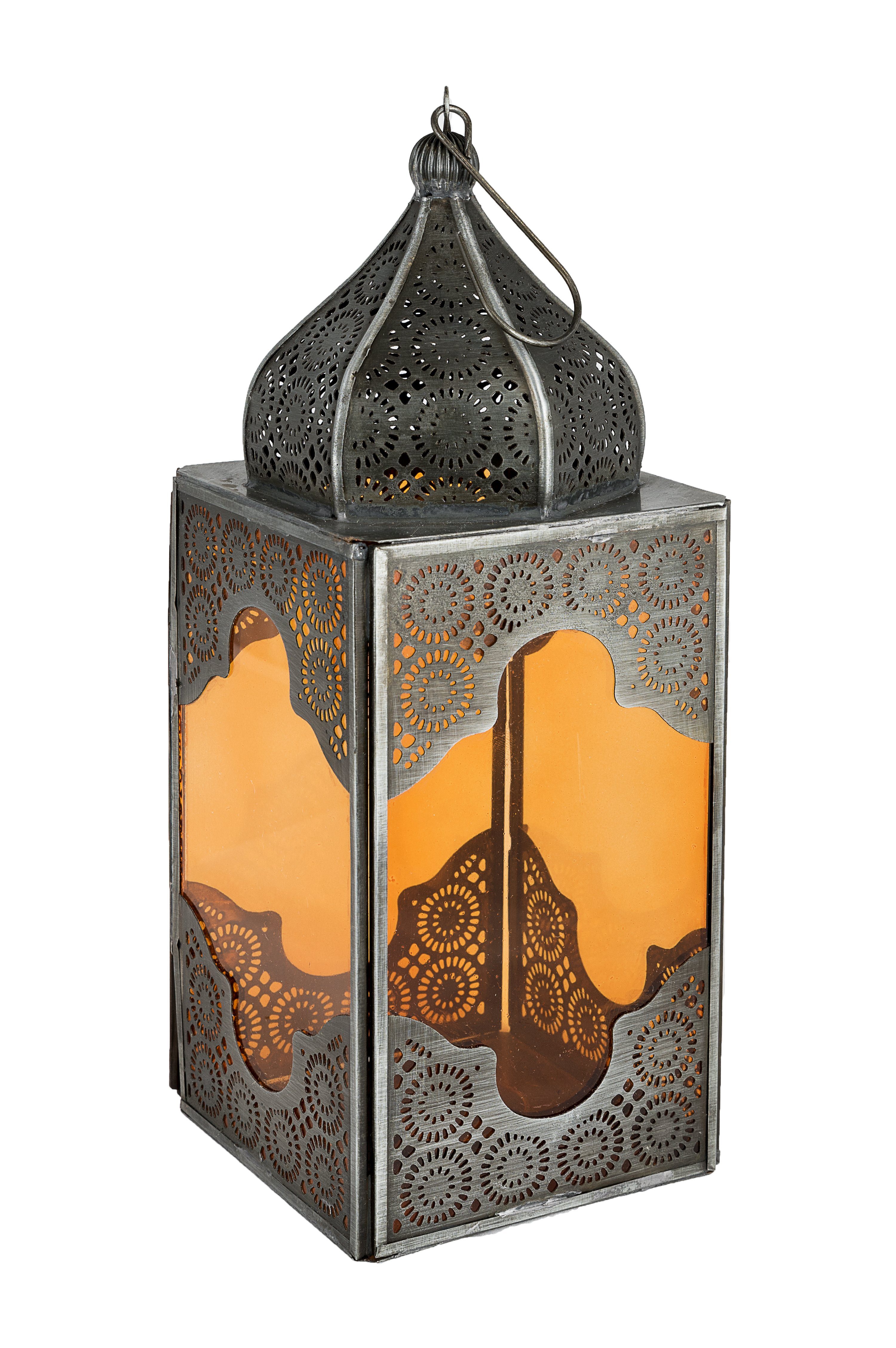 Marrakesch Orient & Mediterran Interior Teelichthalter Orient Laterne Sarala klein orange (1 St), Handarbeit