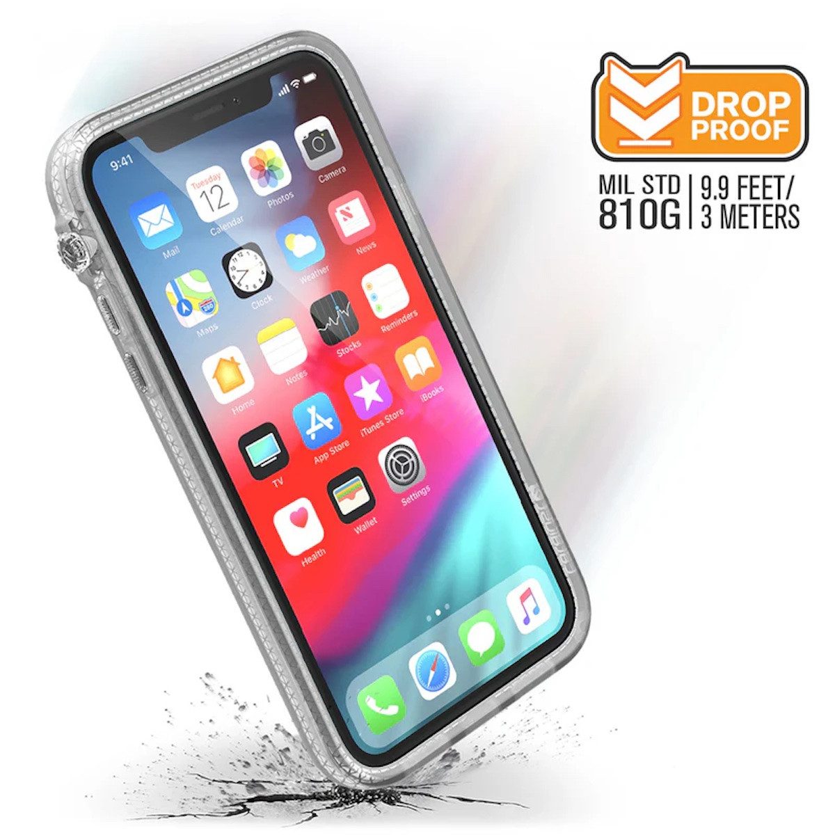 Catalyst Smartphone-Hülle Impact Protection Case, für iPhone XS Max, Transparent