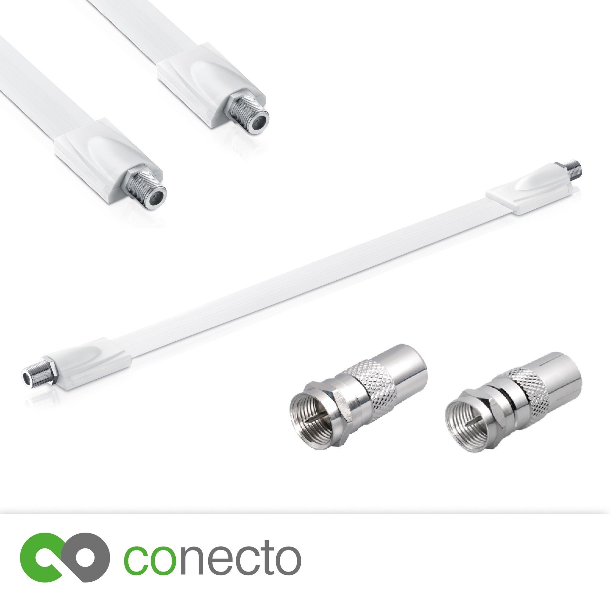 Premium SAT-Kabel koaxial für Single-Set conecto conecto SAT Fensterdurchführung Kabel