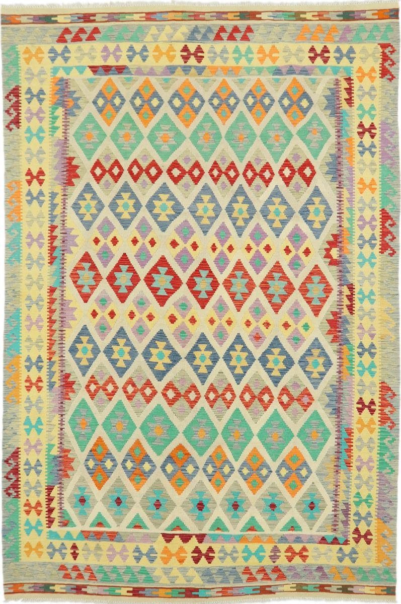 Orientteppich Kelim Afghan Heritage 196x297 Handgewebter Moderner Orientteppich, Nain Trading, rechteckig, Höhe: 3 mm