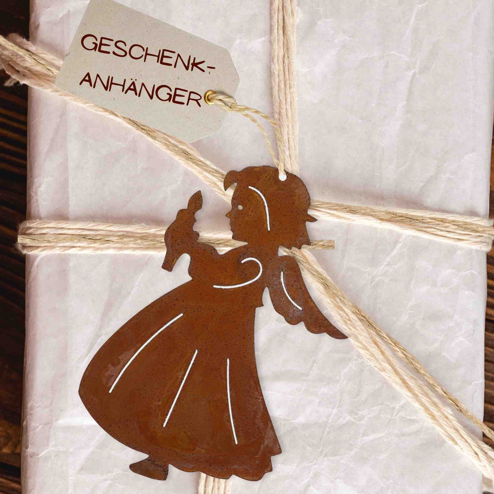 Rostikal Weihnachtsfigur Weihnachtsdeko aussen Weihnachten Engel Figur, Echter Rost