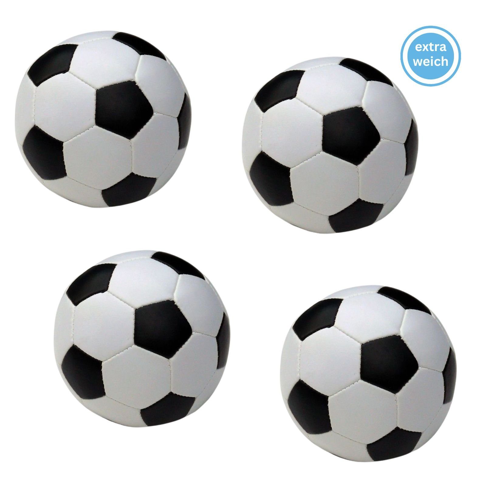 Spielbälle Softball Ø 10 63093, alldoro schwarz-weiß, 4er für weiche Kinder cm, Set, extra