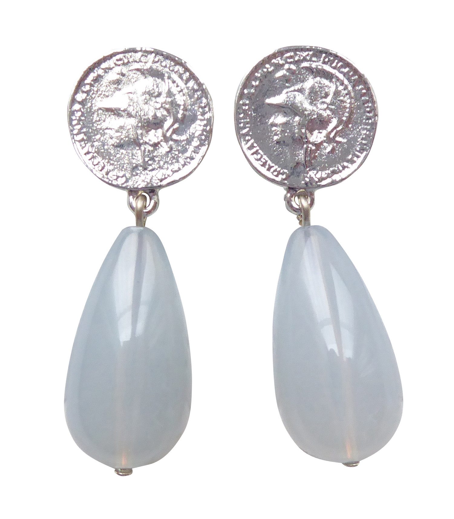Mugello Paar Ohrstecker Lydia mondstein (silber) festlich Hochzeit elegant Statement, made in Germany Designer JustWin, Statementohrringe
