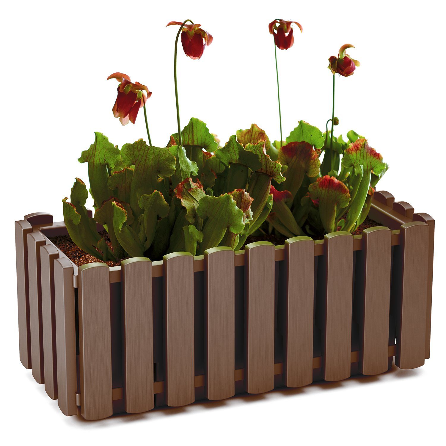 KAGM Blumenkasten Balkonkasten Pflanzkasten Landhausoptik Lattenoptik günstig online kaufen