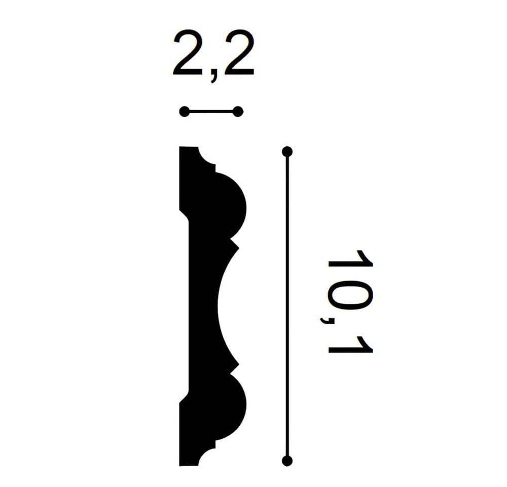 Thumbnail - Orac Decor Flexprofil P8040F flexible Wandleiste Friesleiste Stuck Leiste Profil 2 m (Profilleiste, 1-St., Flexible Wand...
