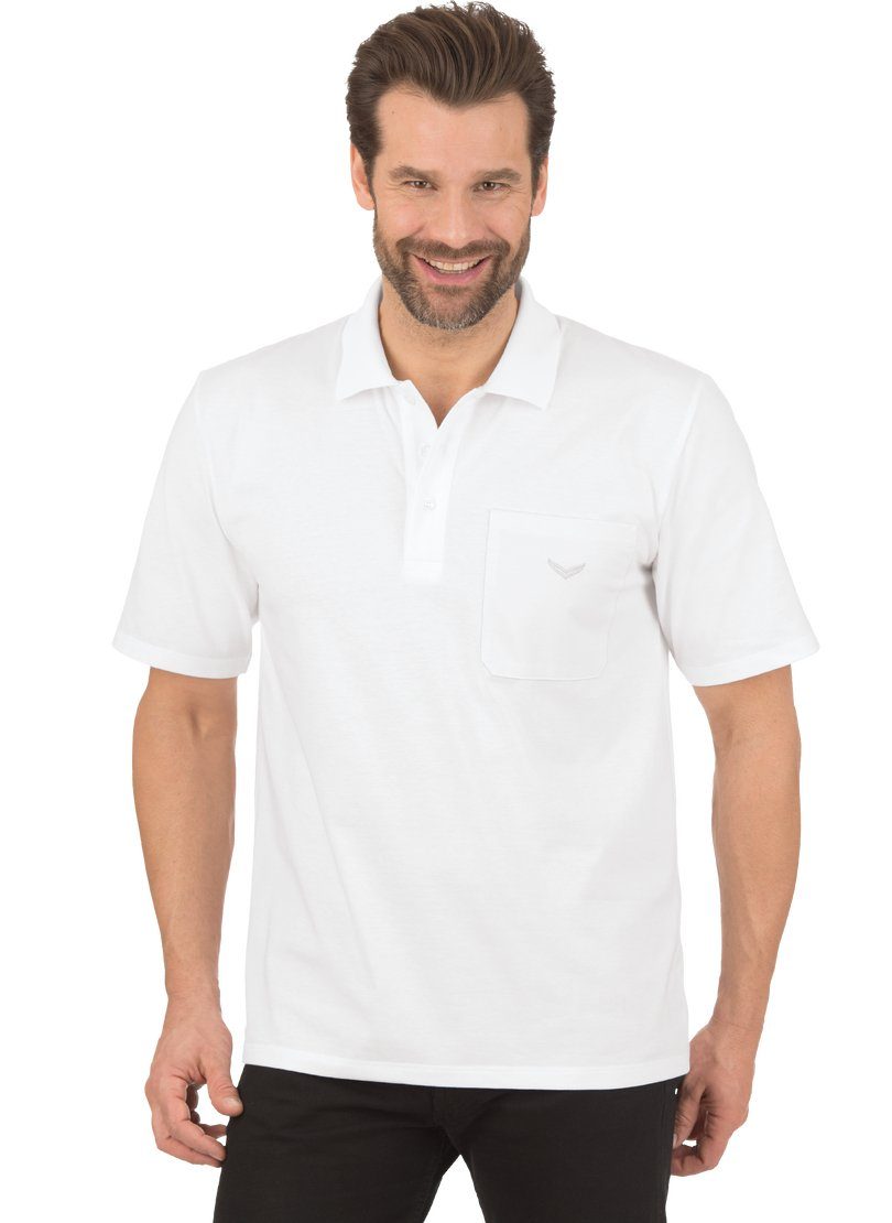 Poloshirt weiss aus Poloshirt Single-Jersey Trigema TRIGEMA