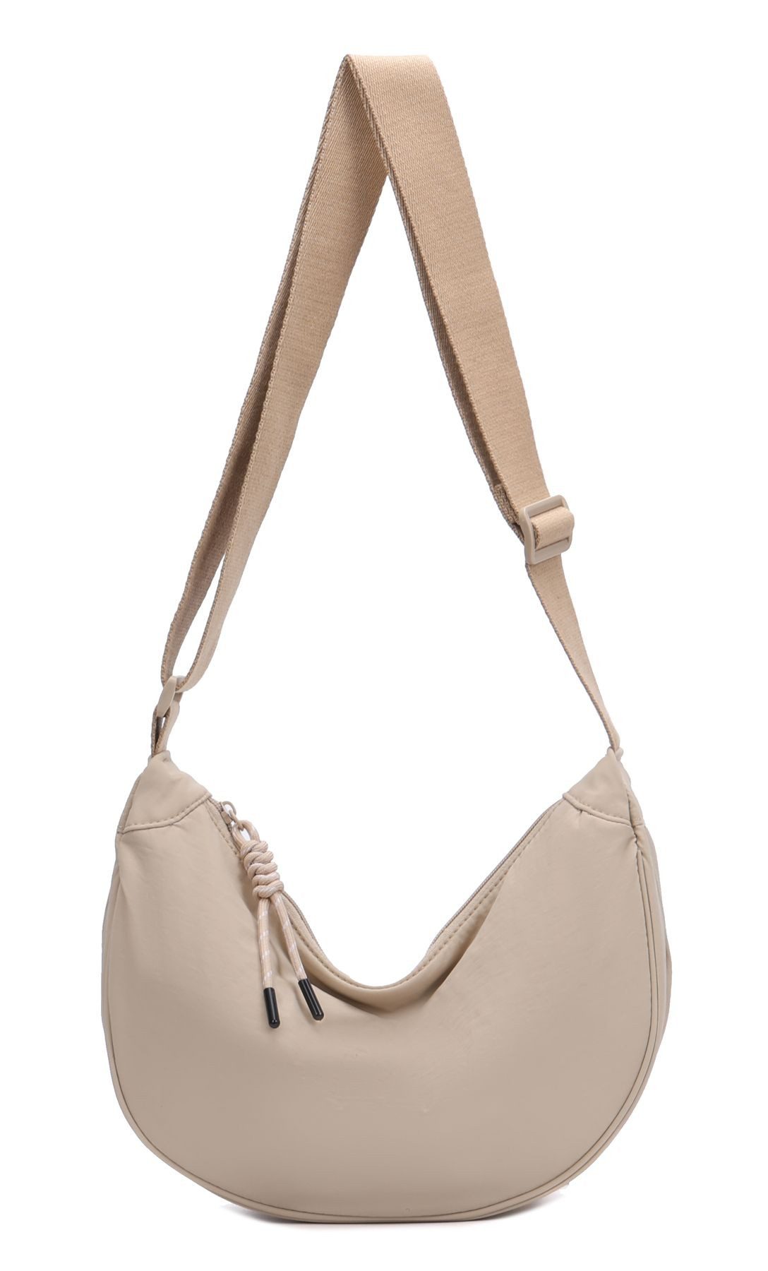 ITALYSHOP24 Schultertasche Damen Tasche MOON Bodybag Brusttasche CrossBody UNISEX Nylon, HERREN Hobo Bag Runde Umhängetasche Hüfttasche Crossover Reise modern