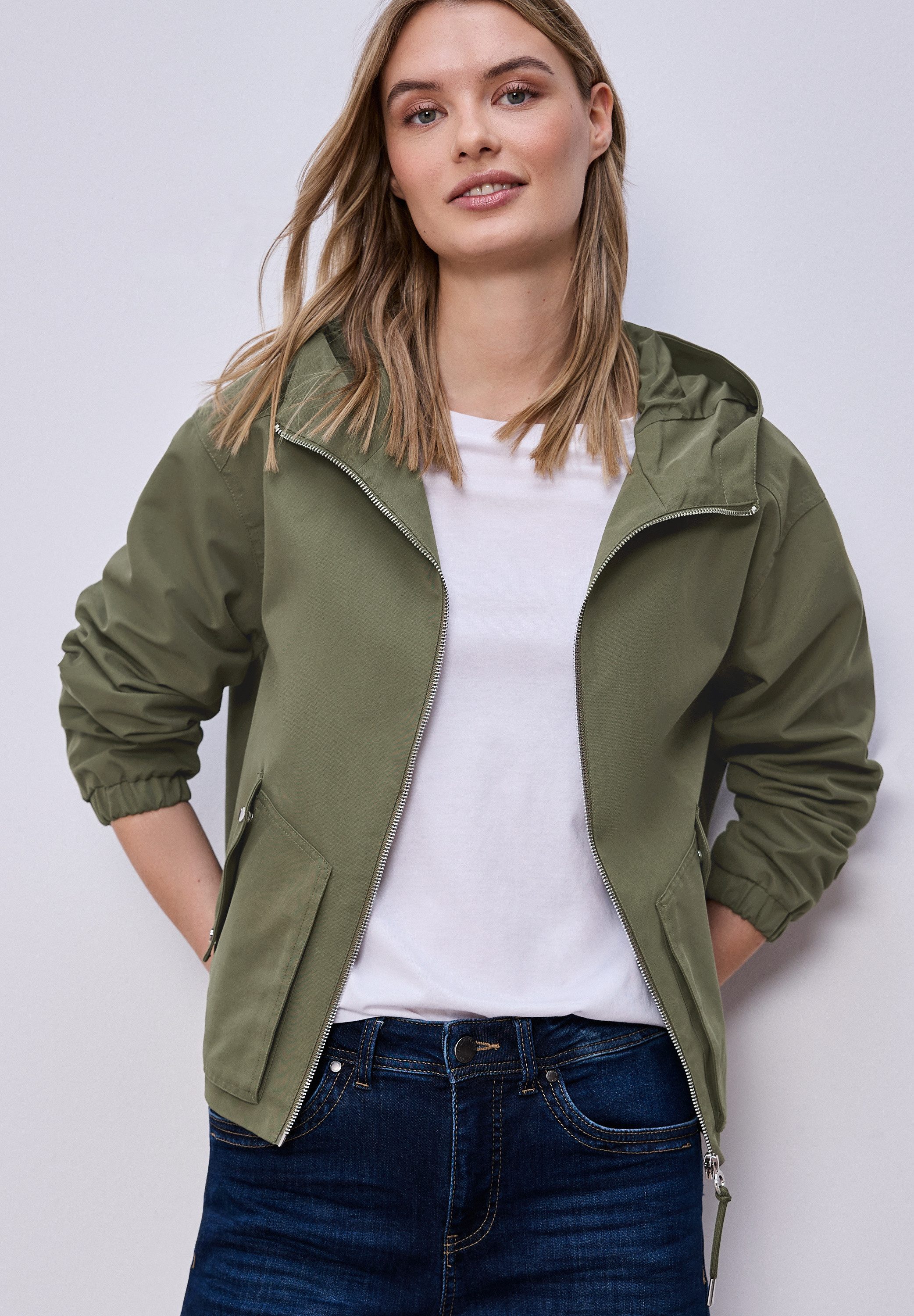 STREET ONE Outdoorjacke mit Kapuze günstig online kaufen