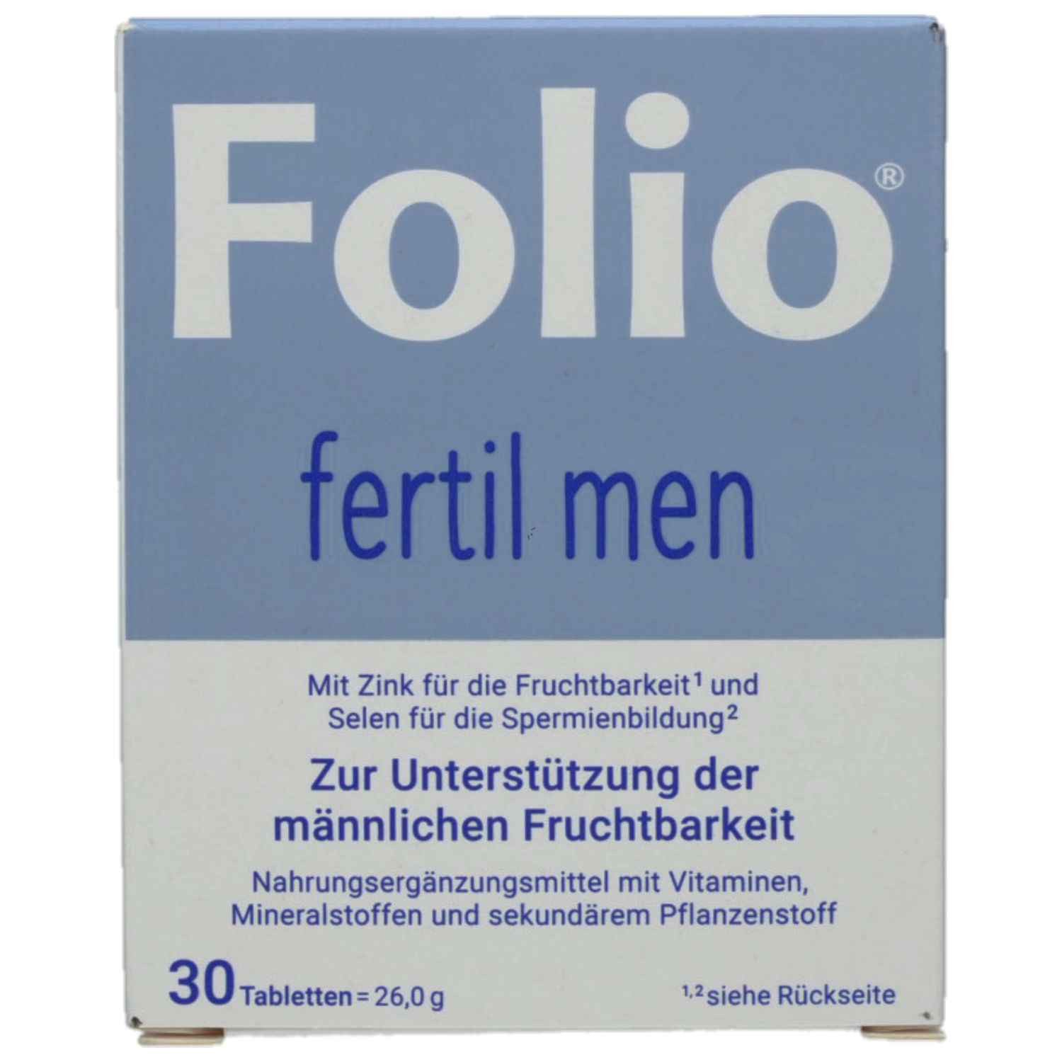SteriPharm Pharmazeutische Produkte GmbH FOLIO fertil men Tabletten 30 Stück Tabletten