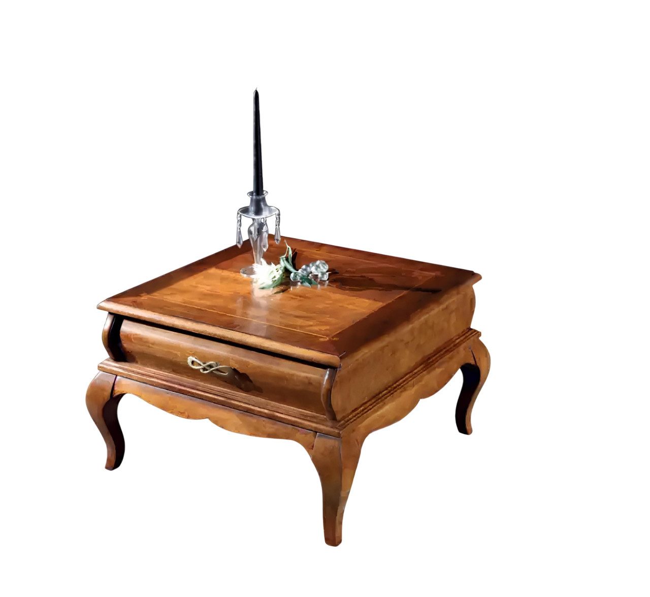 Xlmoebel Couchtisch Klassischer Couchtisch aus Holz mit praktischer Schublade (Packung, 1-St., Couchtisch), Hergestellt in Europa