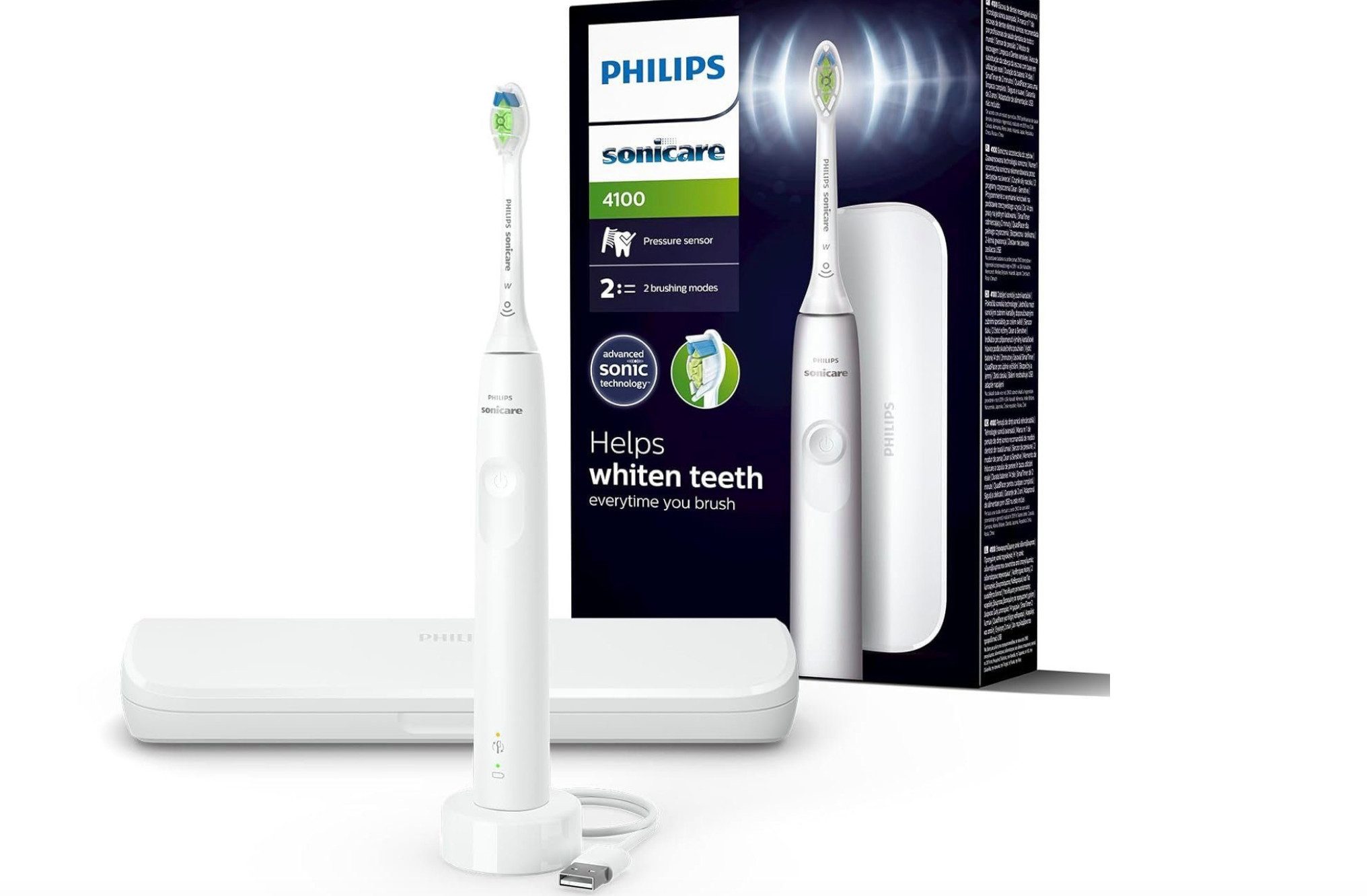 Philips Elektrische Zahnbürste Schallzahnbürste Sonicare 4100 Series HX3683/33