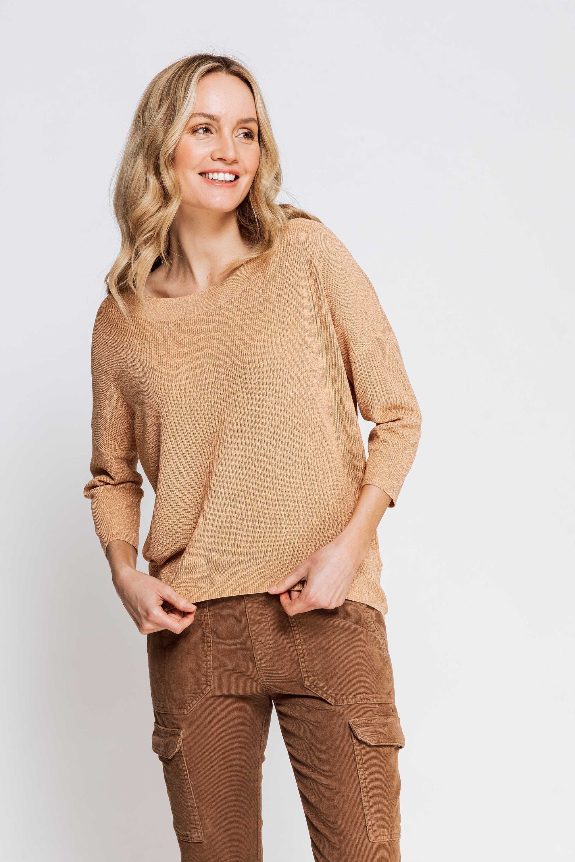 Sweatshirt Sweater NINA Zhrill (0-tlg) Brown
