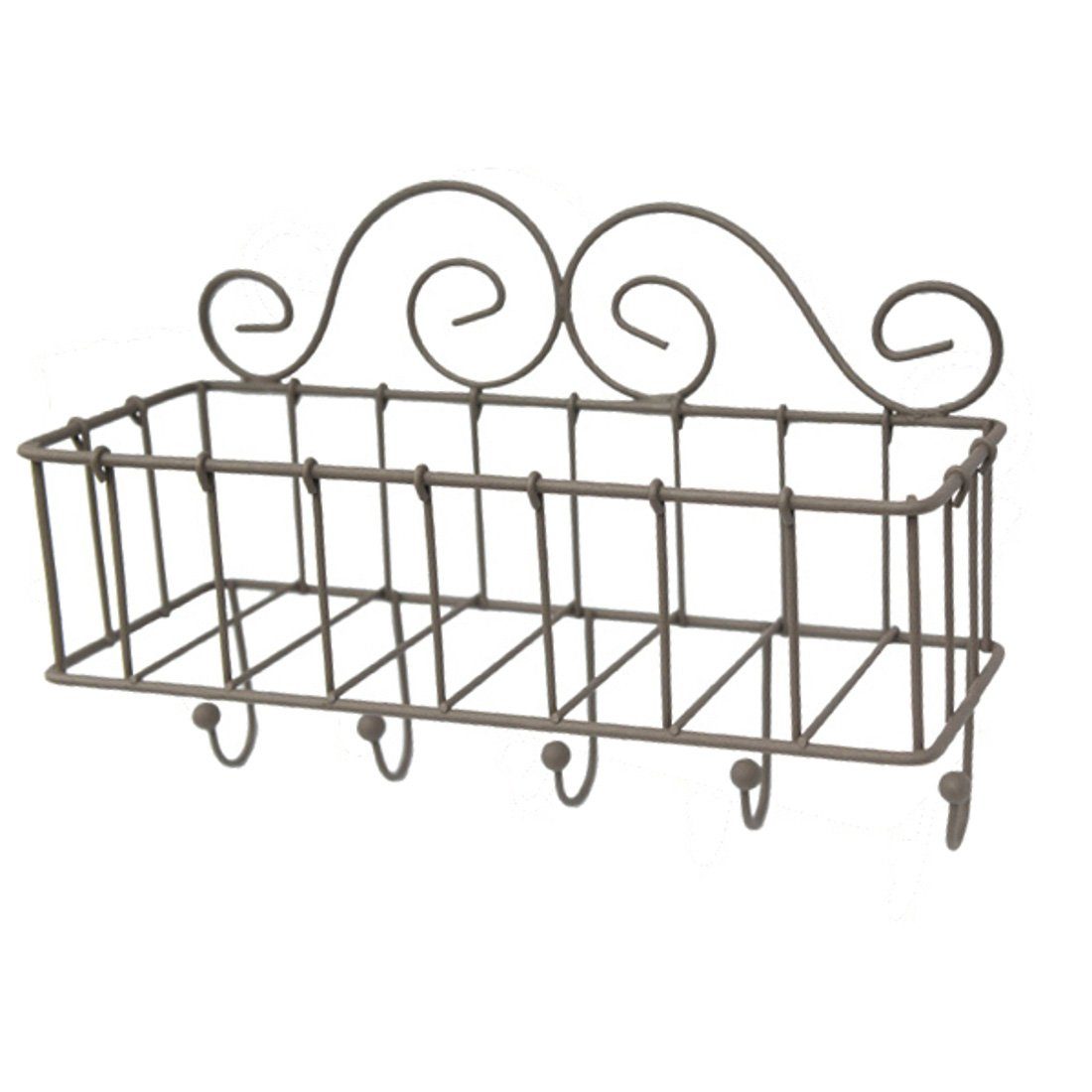 Macosa Home Hängekorb Wandkorb Metall braun mit Haken Wandregal Regal Wandd günstig online kaufen