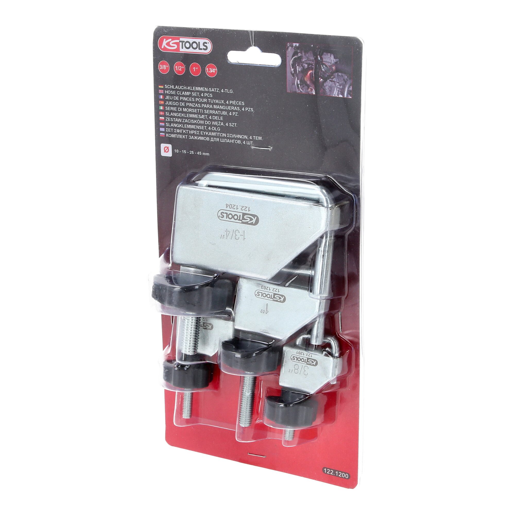 KS Tools Kompressor KS Tools Schlauch-Klemmen-Satz, 4-tlg.