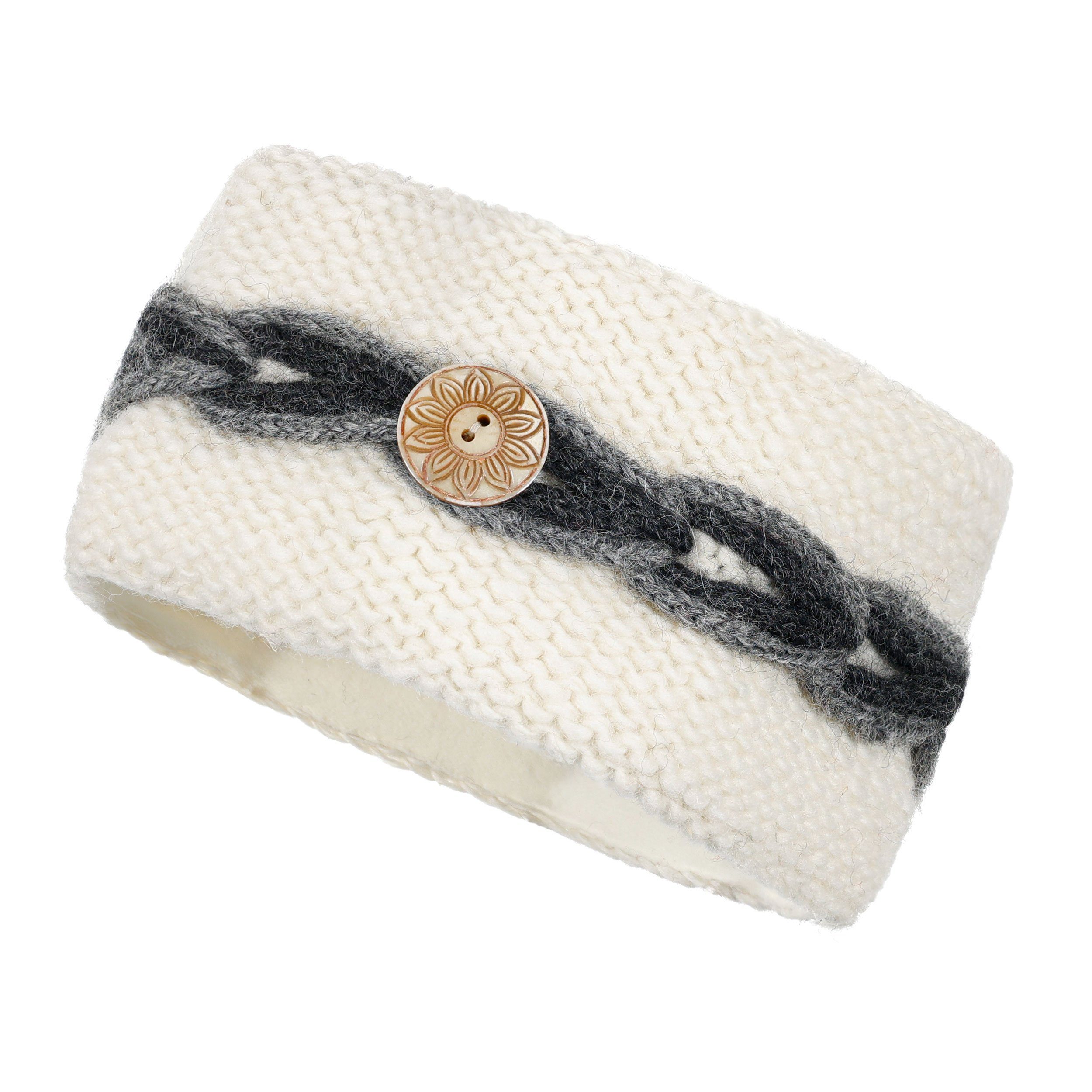 McRon Stirnband Modell Lucy gefüttert mit Fleece, hoher Schurwollanteil