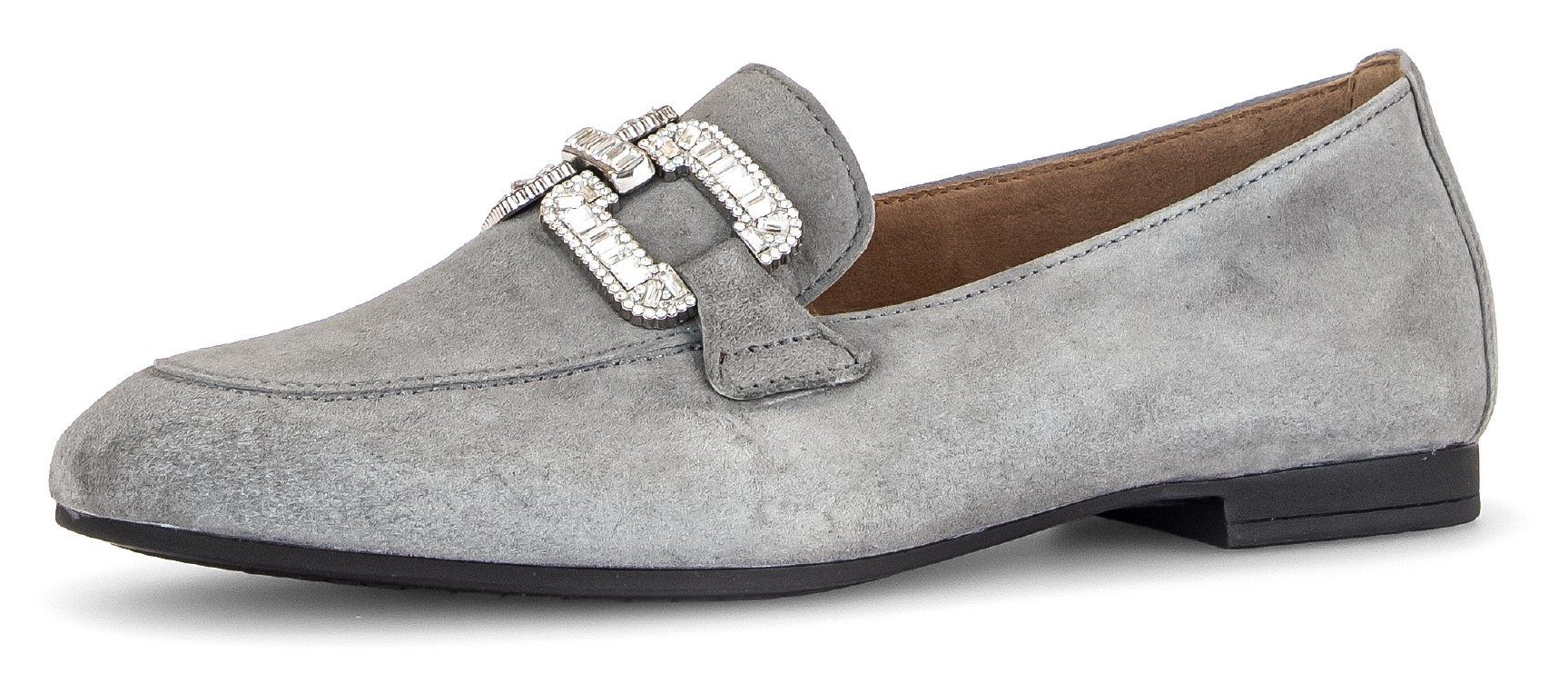 Gabor Loafer Slipper, Festtagsschuh, Schlupfschuh mit edlem Schmuckelement