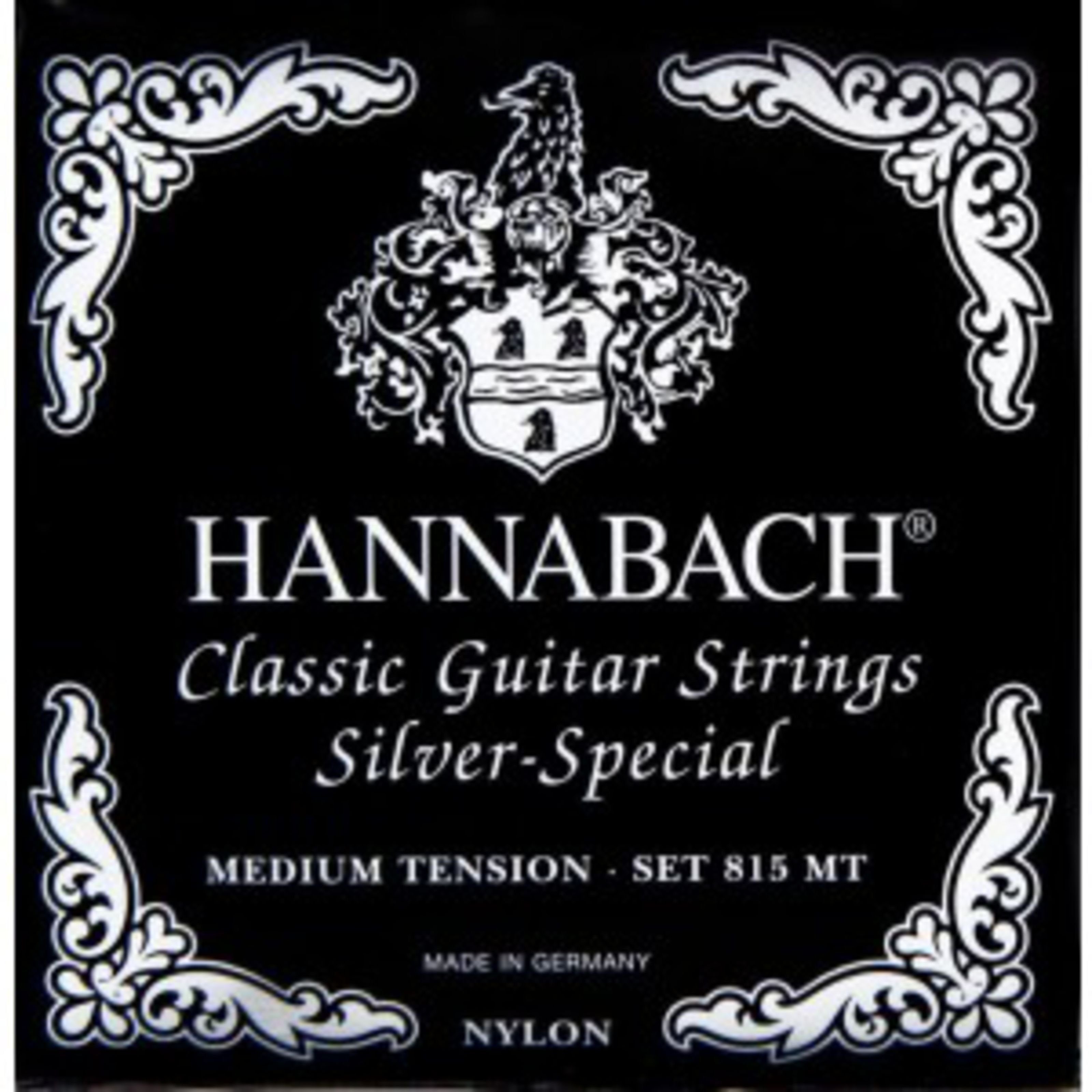 Hannabach Saiten, (K-Git.Saiten Satz 815 schwarz Nylon Medium Tension), K-Git.Saiten Satz 815 schwarz Nylon Medium Tension -