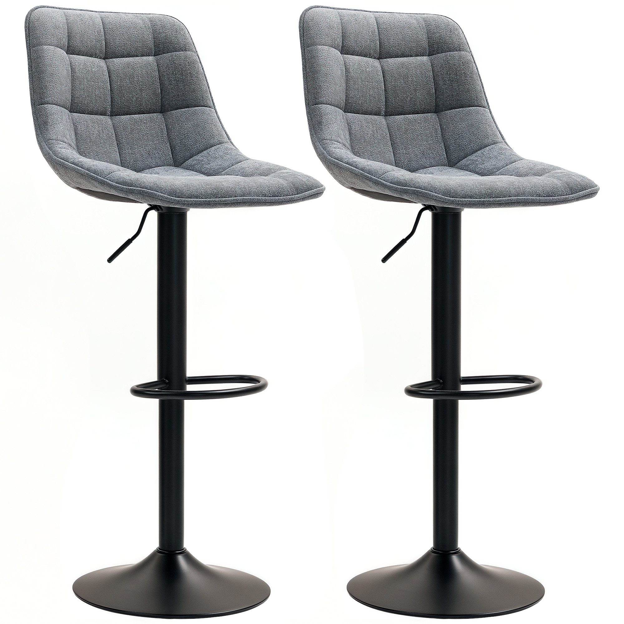 Barhocker mit Lehne, Stahlgestell, Chenille-Optik