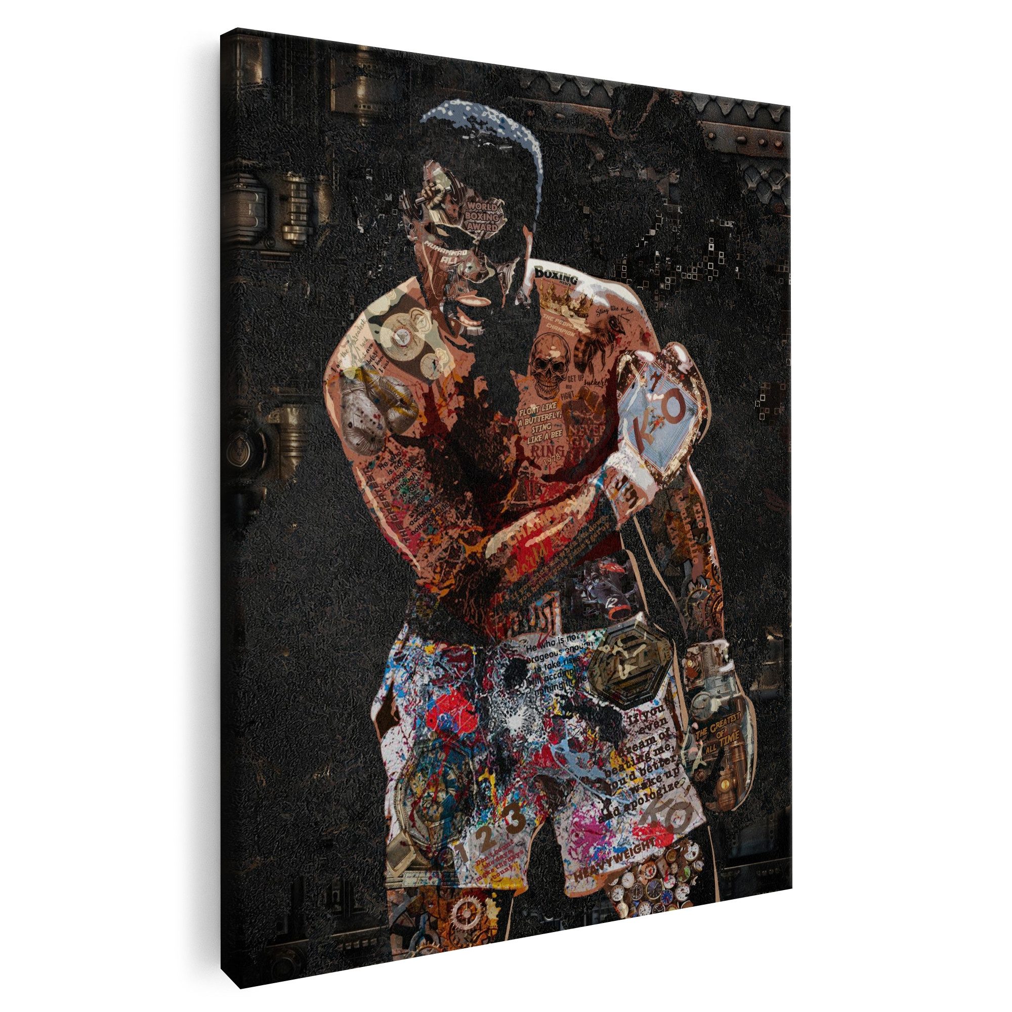 Artmazing Leinwandbild Boxing Titan, Boxing Titan, gesp. auf FSC Echtholz-Keilrahmen, in versch. Größen