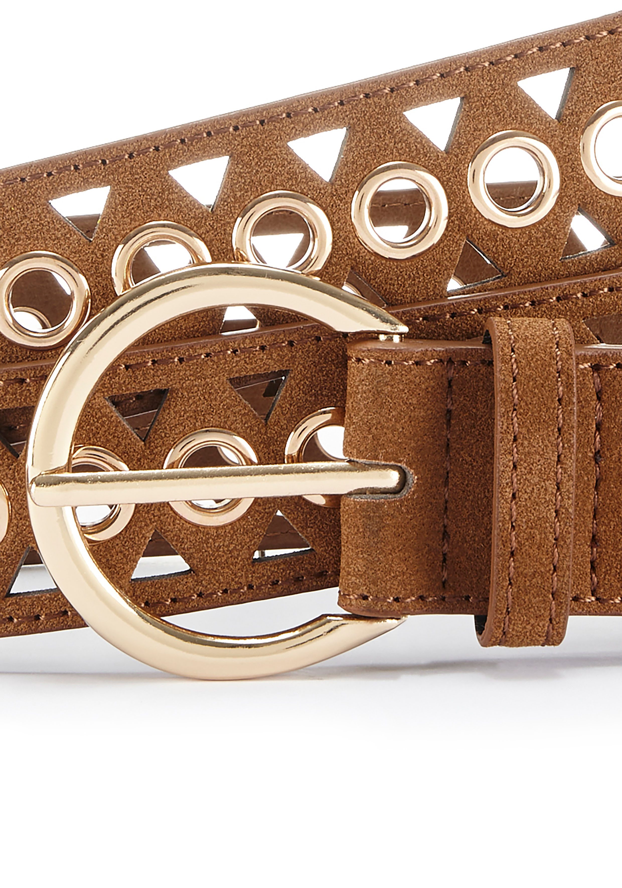 LASCANA Hüftgürtel Hosengürtel, Anzuggürtel, Gürtel, Jeansgürtel mit kleinen Cut-Outs - für Hosen & Kleider