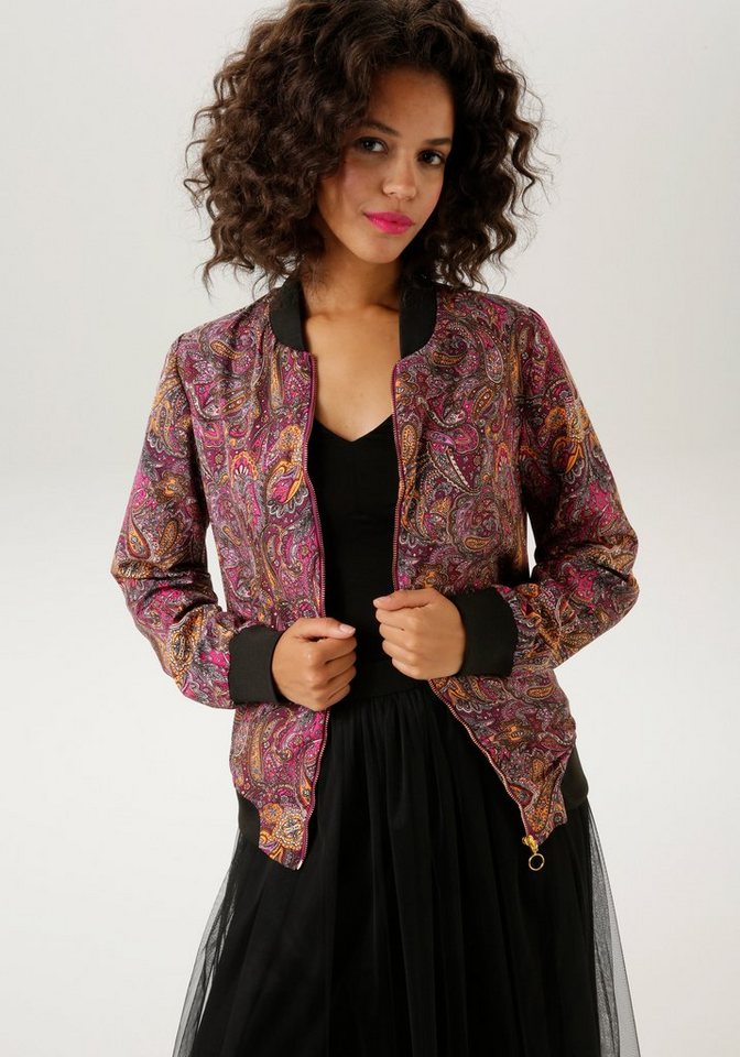 Aniston CASUAL Blouson mit farbharmonischem, verspieltem Paisley-Muster - NEUE  KOLLEKTION