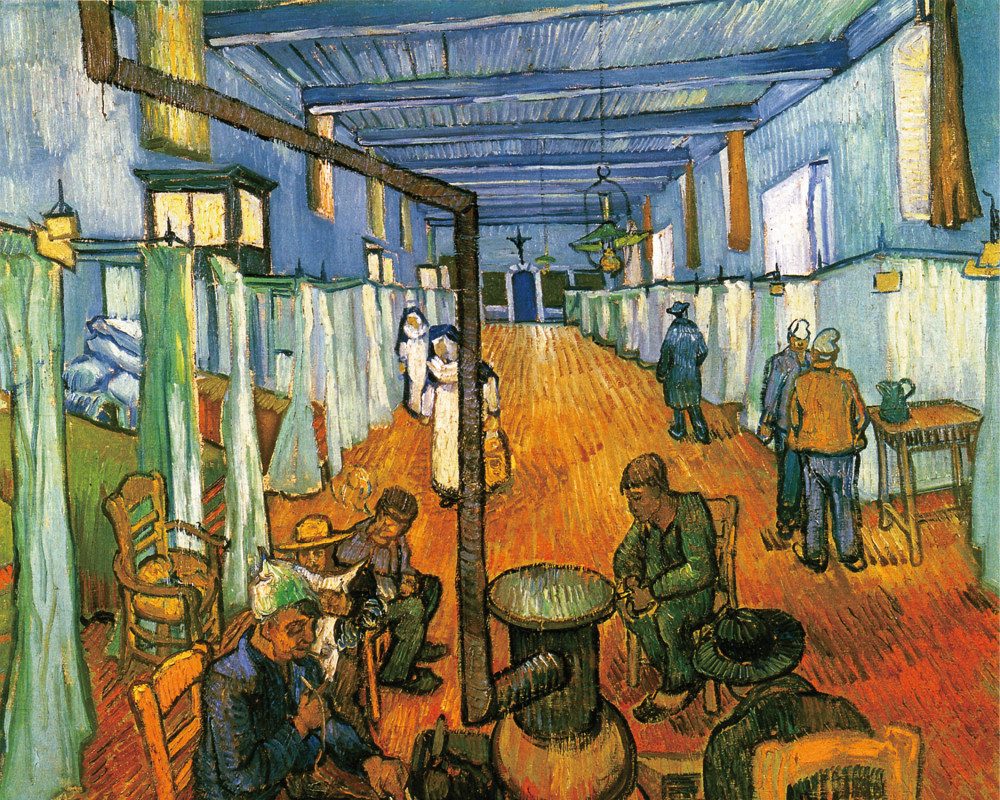 Poster Vincent Van Gogh Kunstdruck Bild - Der Krankenhaussaal In