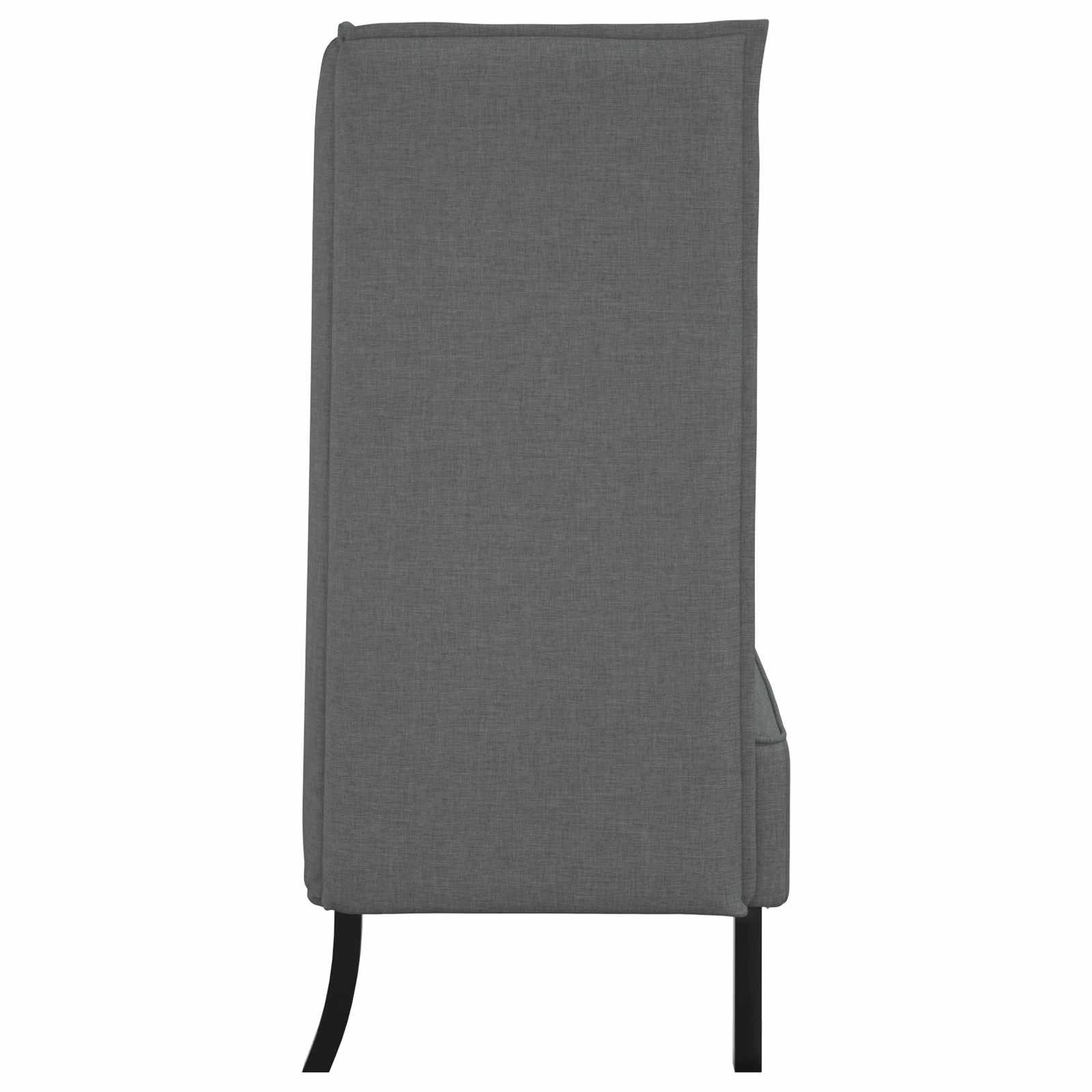 vidaXL Sofa Hoher Rücken Sofa 101cm Dunkelgrau Stoff, 1 Teile