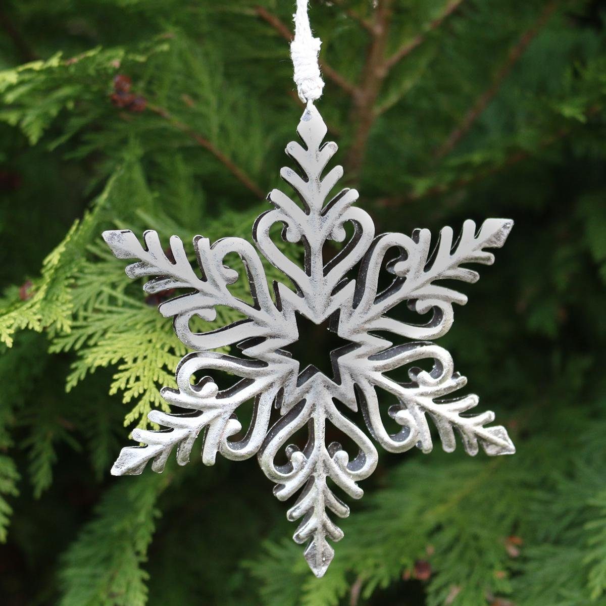 440s Christbaumschmuck 440s Schneeflocken Stern aus Blech (1-tlg)