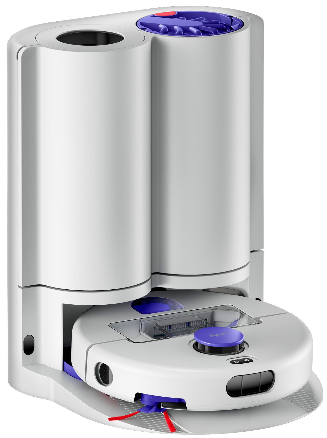 DYSON Nass-Trocken-Saugroboter Dyson R2 Nurovi™ Wash+Dry Saugroboter, beutellos, 21.000 Pa Saugkraft; Twin-capture™-System; Reuleaux-Dreieck-Wischpads