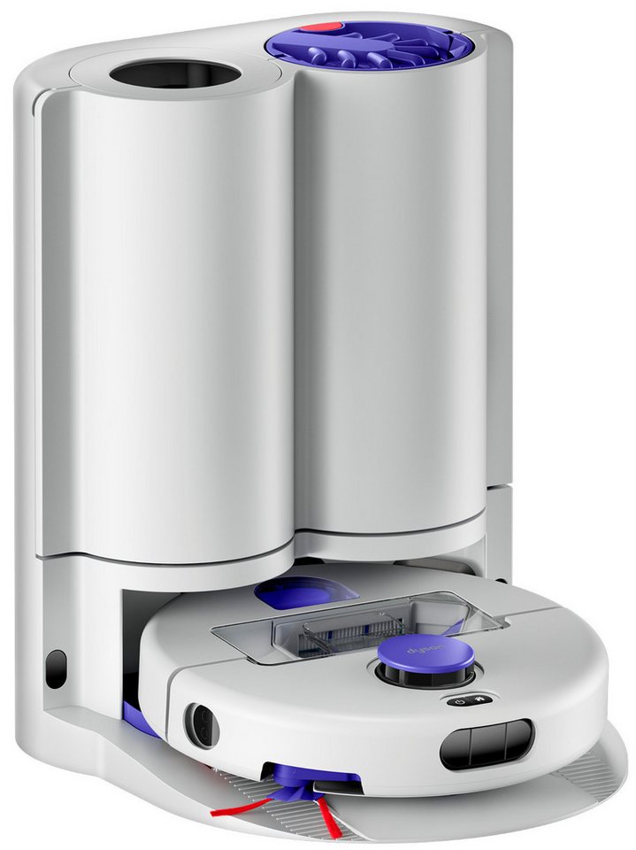 DYSON Nass-Trocken-Saugroboter Dyson R2 Nurovi™ Wash+Dry Saugroboter, beutellos, 21.000 Pa Saugkraft, Twin-capture™-System, Reuleaux-Dreieck-Wischpads